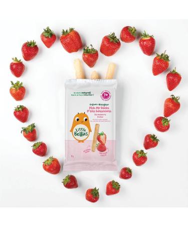 Little Bellies Organic Strawberry Pick-Me Sticks Pack of 5 80g - Buy Online on GoSupps.com