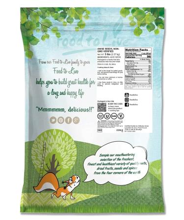 Non-GMO Anise Seeds 5 lbs - Whole Dried Anise Seeds for Baking & Beverages - Kosher & Vegan - Bulk Aniseed Spice for Seafood & Savory Dishes - Natural Flavoring - Buy Online on GoSupps.com