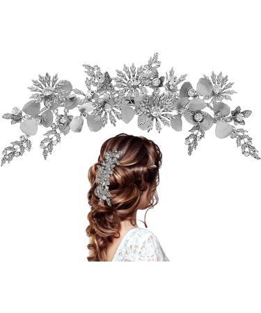 Rhinestone Hair Clip - Golden Sparkly Side Clips - Retro Look Elegant Hair Accessories Hair Clips for Gatherings Parties Festivals Events - Buy Online on GoSupps.com