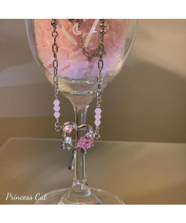 Oralgos Adjustable Heart Pendant Necklace - Liquid Metal Collarbone Chain for Women and Girls - Stylish Accessories - Buy Online on GoSupps.com