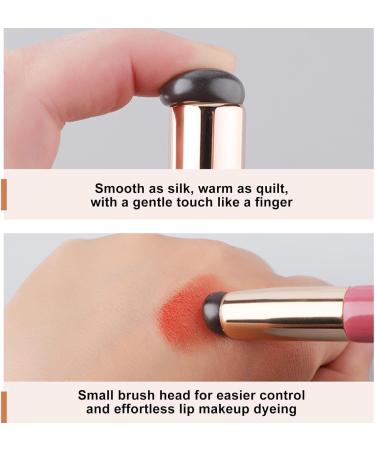 2 Silicone Lip Brush - Lip Balm Applicators | Round Head Make Up Brushes for Lip Gloss | Lip Smudge Brushes Tools for Creating Stunning Lip and Base Looks (Pink) - Buy Online on GoSupps.com