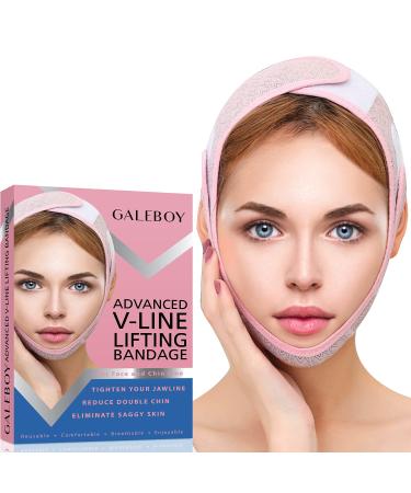 Galeboy Double Chin Reducer Chin Strap Advanced V-Line Facial Slimming Strap for Men & Women Contour Tightening & Firming Bandage Face Slimmer & Shaper