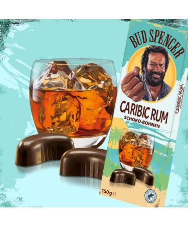 Buy Piast Bud Spencer Caribic Rum Chocolate Beans - Dark Chocolate with Sustainable Cocoa - 150g Delicacy from the Caribbean - Buy Online on GoSupps.com