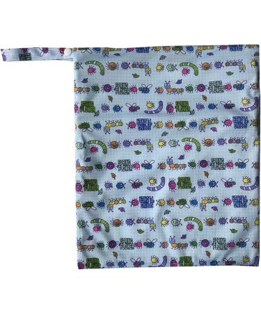 MUMBABY Wet Dry Bag for Baby Cloth Diaper Nappy - Reusable with Two Zippered Pockets | Spring Flower Design - Buy Online on GoSupps.com