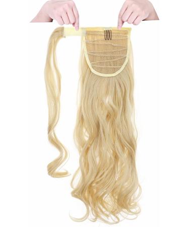 Long Straight Curly Clip in Ponytail Extension | Brown Black Blonde Hairpiece 17 - Dark Blonde Mix Bleach Blonde 17 inch - Buy Online on GoSupps.com