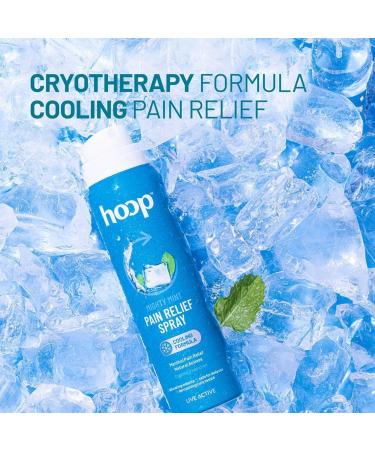 hoop Mighty Mint Pain Relief Spray | Cryotherapy Cooling for Instant Relief from Back Pain Leg Pain Lumbar Pain Knee Pain Joint Pain Sports Injuries Muscle Pain | 80 g - Buy Online on GoSupps.com