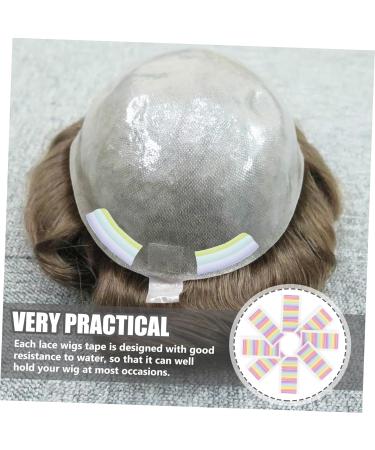 FRCOLOR 8 Sheets Traceless Wig Film Waterproof Lace Tape Scalp Tape for Wigs Lace Wig Tape Lace Tape for Wigs Hairline Wig Sticker Double Sided Tape Hair Bands Accessories Water Proof Glue - Buy Online on GoSupps.com