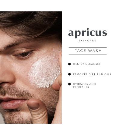 Men's Face Wash by Apricus Skincare | Acne-Fighting Cleanser with Cucumber, Jojoba Oil & Aloe | Sulfate & Paraben Free (3.4 Oz) - Buy Online on GoSupps.com