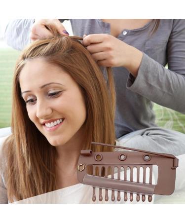 4 Pack Hair Extension Clamps - Metal Wigs Clinging Snaps 10 Teeth Comb Brackets for Women's Hair Extensions in 3 Colors - Buy Online on GoSupps.com