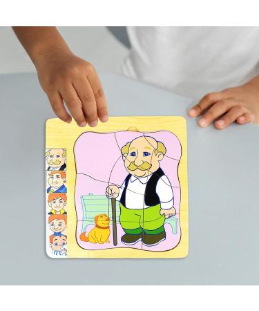 Luwecf Montessori Human Being Life Cycle Jigsaw Puzzle Preschool Learning for Toddler Gifts Men - Buy Online on GoSupps.com