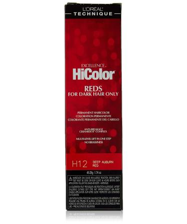 L'Oreal Paris Excellence HiColor Permanent Haircolor  Deep Auburn Red  1.74 Ounce