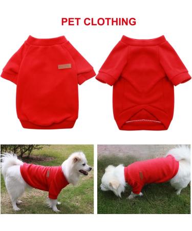 Cozy Hualisiji Dog Sweater - Fleece Sweatshirt for Small Dogs | Warm & Lightweight | 2PCs XL Red & Dark Blue - Buy Online on GoSupps.com