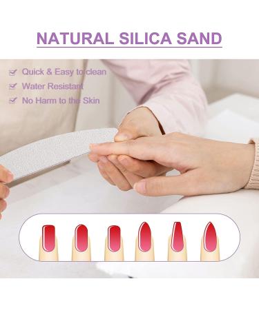 Teuki 12pcs Nail Files 180/240 Grit - Ideal for Poly Nail Extension Gel and Acrylic Nails - Buy Online on GoSupps.com