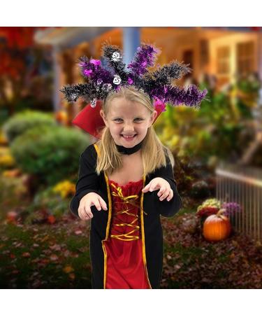 Halloween Headbands - Colorful Wool Strips Halloween Hair Bands | Halloween Headwear Cosplay Props for Favors Skeleton Bat - Buy Online on GoSupps.com