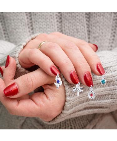 Uonlytech Manicure Tools Crystal Pendants Charms Nail Charm Drill Dangle Nail Art Charms Nail Piercing Tool with Charms for Tips Acrylic Gels and Nail Art Pendant Nail Jewels - Buy Online on GoSupps.com
