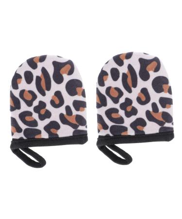 FOMIYES 2pcs Finger Cot Lotion for Face Gloves for Cleaning Face Cleaning Tools Back Lotion Back Tanning Mitt Sunless Tanning Mittens Spa Tanning Gloves Spa Gloves Beach Gloves Body Sponge 9.5x7.5cm Assorted Color