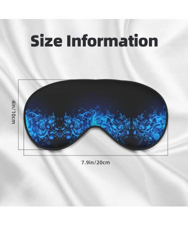 Blue Musical Notes Print Soft Eye Mask - Sleep Mask for Men & Women | Travel Comfort & Relaxation - Buy Online on GoSupps.com