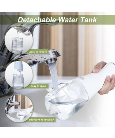 Portable Water Flosser - Rechargeable Oral Irrigator with 3 Modes & 5 Tips for Travel - Waterproof Dental Cleaner - 350ml Detachable Reservoir - Buy Online on GoSupps.com