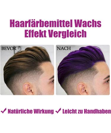 EONFAVE Purple hair color temporary hair color 60 ml purple styling hair tint wax for men and women instant hair cream mud natural hairstyle pomade hair dye hair wax for parties lilac 80 g 1er Pack - Buy Online on GoSupps.com