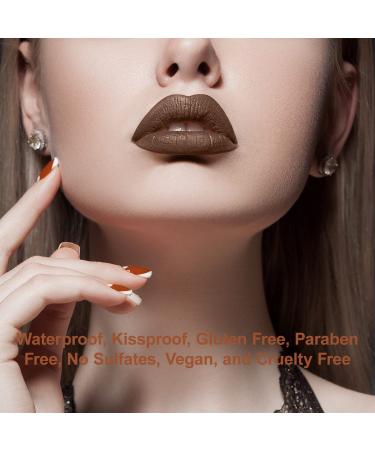 Mynena Brown Liquid Lipstick - Long-Lasting, Kissproof, Waterproof Matte Lip Stain | Cyndia - Buy Online on GoSupps.com