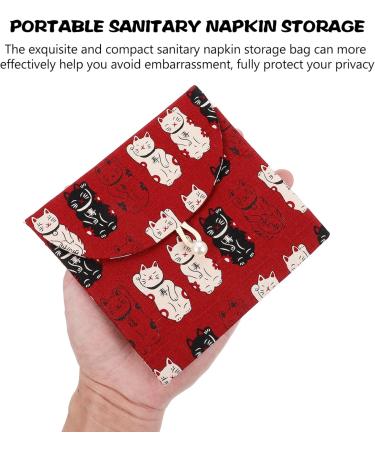 Fomiyes Mini Container Wallet - Portable Napkin Storage & Makeup Holder for Kids | Stylish Period Pad & Coin Bag in Red - Buy Online on GoSupps.com