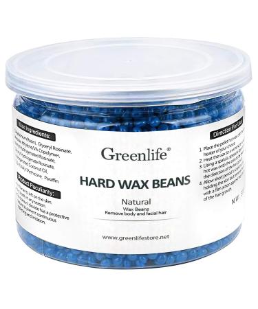 GreenLife 300g Hard Wax Beads Hard Wax Beans Hair Removal Painless Waxing Bean Home wax Kit for Facial Legs Arms Body Bikini Brazilian Pearl Depilatory Hot Waxs for Women and Men (300g bottled Chamomile)