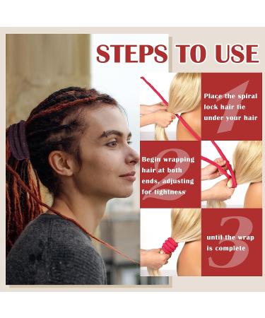 Nosiny 6 Pcs Spiral Lock Hair Ties - Colorful Dreadlock Accessories for Locs - Bendable Bands for Thick Curly Hair - Ponytail Holders for Women Men - Includes 6 Bags - Buy Online on GoSupps.com