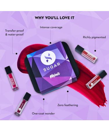 SUGAR Cosmetics Smudge Me Not Liquid Mini Lipstick Gift Set - Nude | International Shipping Available - Buy Online on GoSupps.com