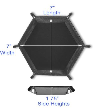 RNK Gaming Hexagon Dice Tray - PU Leather & Black Velvet for DND Rolling Games - Buy Online on GoSupps.com