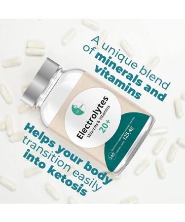 Go Keto Go-Keto Electrolyte Mix 240 vegan capsules 24 perfectly balanced electrolytes and vitamins for a safe intake during sports fitness or a keto diet lactose-free lactose-free - Buy Online on GoSupps.com