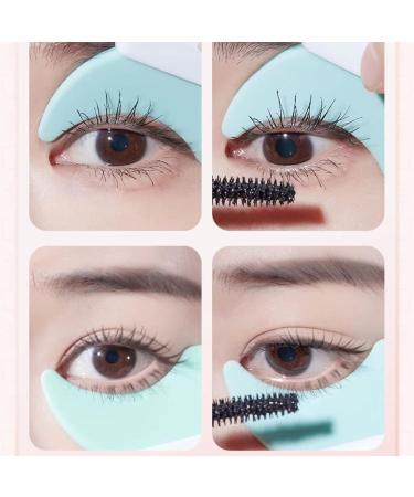 Mascara Guard Silicone Mascara Applicator Shield to Prevent Portable Two Curves Eyelash Shield Tool Lazy Quick Eye Makeup Tool for Beginners - Buy Online on GoSupps.com