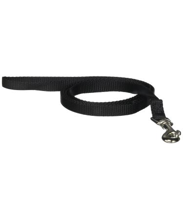 Hamilton SLE 4BK 3/8-Inch Single Thick Nylon Lead with Swivel Snap, 4-Feet, Black 3/8" x 4' Black