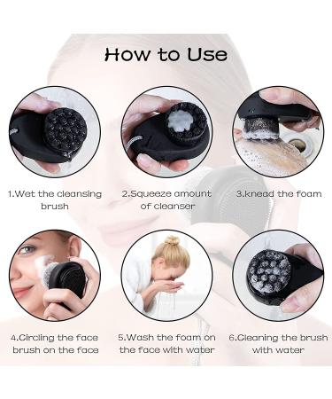 VWMYQ Silicone Face Scrubber Cleaner Brush - Exfoliating & Cleansing Massaging Tool for All Skin Types - Buy Online on GoSupps.com