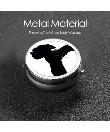 Karate Printed Mini Round Pill Box - 3 Compartment Portable Pill Organizer for Travel Home & Office - Buy Online on GoSupps.com