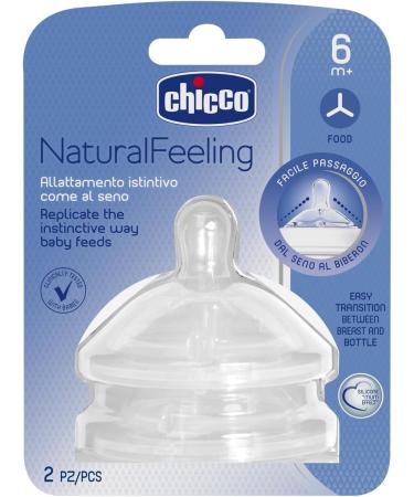 Chicco T tine Silicone Natural Feeling Flux Repas Bout Allong  x 2 6 Mois+ - Buy Online on GoSupps.com