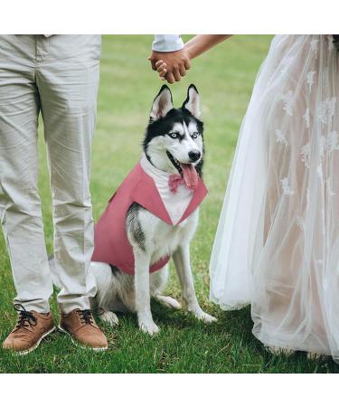 Kuoser Dog Smoking Suit & Bandana Set | Pet Formal Clothing for Weddings Halloween & Birthdays | S-XXL Red Bean Paste - Buy Online on GoSupps.com