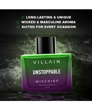 VILLAIN Unstoppable Mischief Premium Long Lasting Fragrance Eau de Perfum for Men 50ml - Buy Online on GoSupps.com