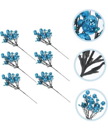 Zerodeko 6pcs Berry Bunch Cuttings Artificial Red Berry Stems Green Decor Wedding Decorations Artificial Berry Twig Stem Holly Berries for Crafts Ornament Plastic Christmas Plant Blue 30x10cm - Buy Online on GoSupps.com