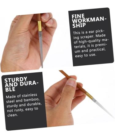 TOBBOMEY 1pc Professional Bamboo Handle Straight Mouth Cloud Knife Cleaning Stick Pick Steel Cleaner Japanese Cleaner - Buy Online on GoSupps.com