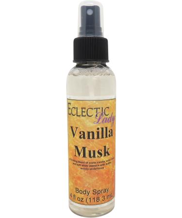 Vanilla Musk Body Spray 4 ounces Body Mist for Women with Clean Light & Gentle Fragrance Long Lasting Perfume with Comforting Scent for Men & Women Cologne with Soft Subtle Aroma For Daily Use 4 Fluid Ounces