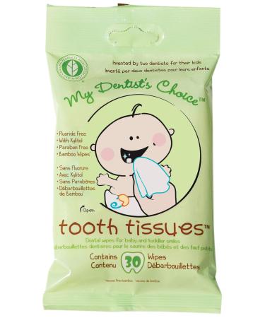 Tooth Tissues My Dentist's Choice Dental Wipes for Baby and Toddler Smiles 30 Wipes