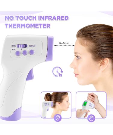 Fedciory Mini No Touch Infrared Forehead Thermometer - Digital Touchless Thermometer for Baby, Kids, Adults - Non Contact Fever Temperature Gun with 3-Color Backlight LCD Screen - Buy Online on GoSupps.com