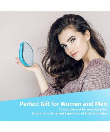 Crystal Hair Eraser - Painless Silky Hair Removal Stone for Women and Men - Fast & Easy Magic Hair Remover for Arms, Legs & Back (Sky Blue) - Buy Online on GoSupps.com