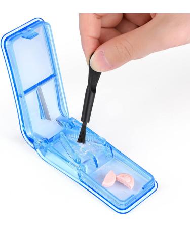 Opret Pill Cutter - Splitter with Blade for Small & Large Pills - Cut Tablets in Half or Quarters - Ideal for Vitamins and Medication - Blue - Buy Online on GoSupps.com