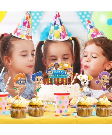 Guppies Ocean Sea Theme Happy Birthday Cake Topper & Mini Cupcake Decorations - 25 Pack - Buy Online on GoSupps.com