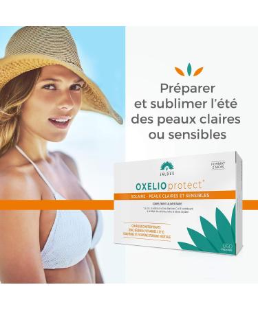 OXELIO PROTECT 60 Capsules | Sun | Light Sensitive Reactive Skin | Prepare for Sun Exposure and Enhance Summer | Natural Carotenoids Vitamins and Minerals | JALDES LABORATORY - Buy Online on GoSupps.com