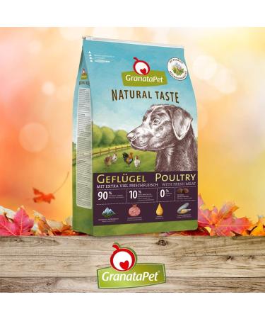 Granatapet Natural Button Poultry 12kg - Grain-Free Sugar-Free Dry Dog Food for Adult Dogs | Single Protein Formula - Buy Online on GoSupps.com