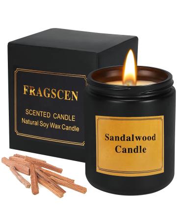 Sandalwood Candles Candles for Home Scented Natural Soy Candles Mothers Day Gifts Candles Gifts for Women Aromatherapy Candles for Stress Relief 7oz 40 Hours