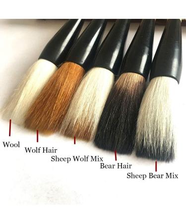 Hbasyp Chinese Calligraphy Brush Set - Large Brush (5-Pack) | Traditional Watercolor Sumi Drawing Brush - Buy Online on GoSupps.com
