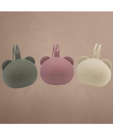 Caja Schnullerbox Silicone | BPA-Free Pacifier Storage | Panda Design | Safe & High-Quality Baby Accessories for Toddlers & Babies (Brown) - Buy Online on GoSupps.com